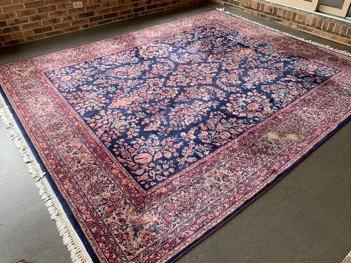 Karastan 8 x 10 100% Wool Navy Sarouk Rug:  $700 (compare to $1200+ elsewhere) OBO