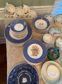 Multiple Wedgwood China Sets.  Sarah's Garden complete set