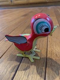 Vintage toys galore (in excellent condition) like this Mikuni bird from 1950.