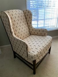 Marshall Fields Wing Back chair with pineapple print