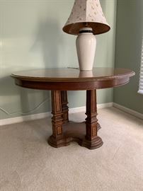 Game table or substantial side table in solid wood