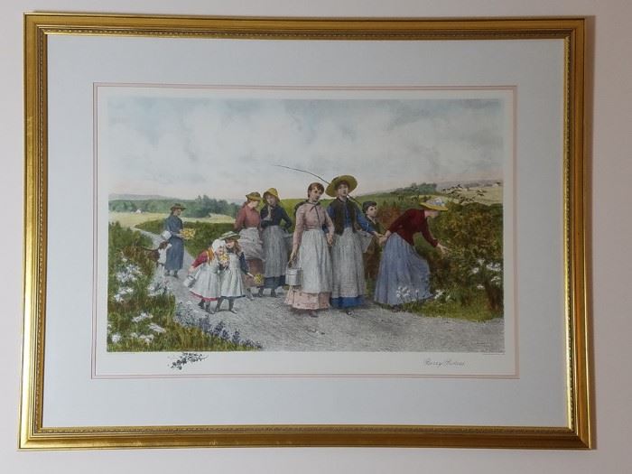 "Berry Pickers" by Jennie Brownscombe: Lot 7 BASE BR1            
 https://ctbids.com/#!/description/share/86591