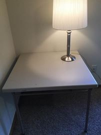 Card Table and lamp