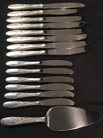 Sterling Knives and Server