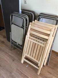 X Misc. folding chairs and tables