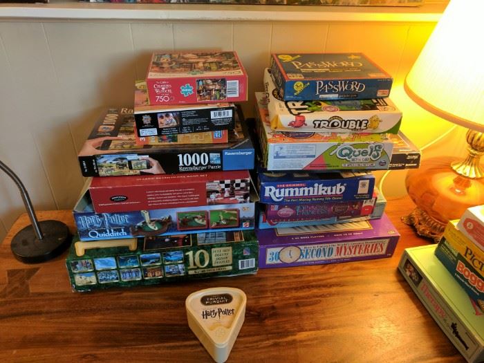 Some of the excellent games and puzzles.