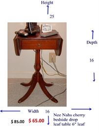 Cherry drop leaf table