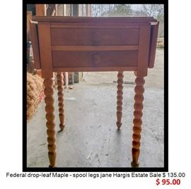 Federal drop leaf Maple table