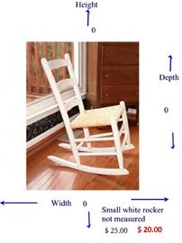 small white rocker