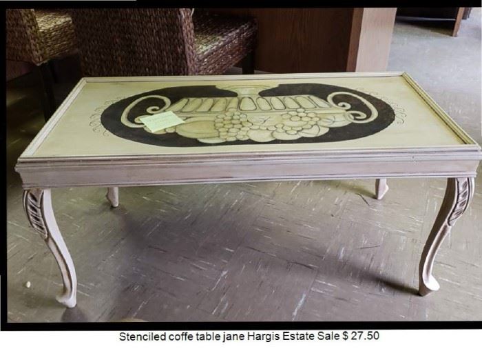 Stenciled Coffee Table
