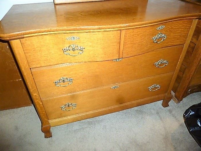 Refinished Oak 2 over 2 Dresser - $175!