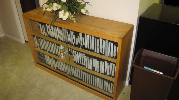 Nice display case, sliding glass doors.