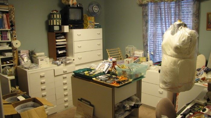 Sewing room - FULL FROM WALL TO WALL. Lots of NOS items, clean used items - tons of vintage.