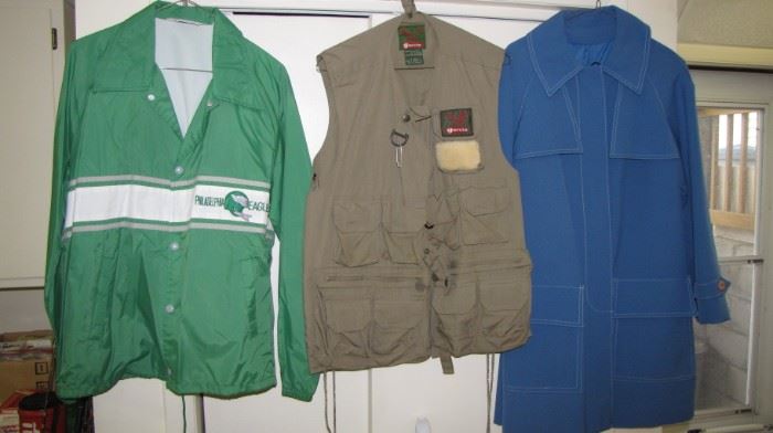 Vintage jackets - coats - fishing vest. Philadelphia Eagles NFL jacket - pre 1980's