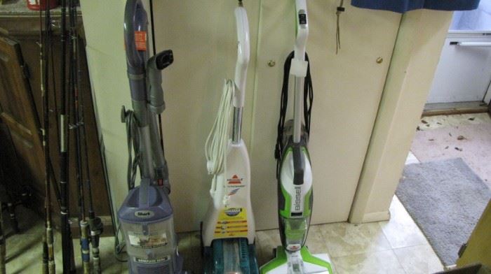 Nice lot of vacuum cleaners - floor cleaners - some new in box.