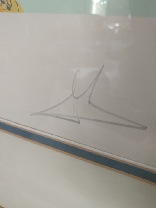 3. Salvador Dali Signature on Lithograph