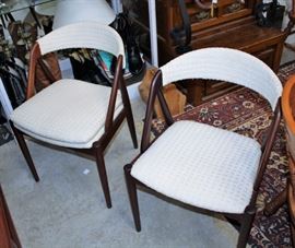 MCM Pair of Teak Kai Kristiansen Model 31 Dining Chairs Danish Modern