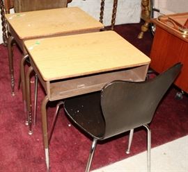school desks and chairs