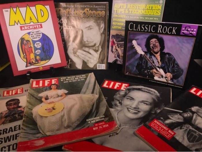 Magazines Life, Mad, Rolling Stone  Other
