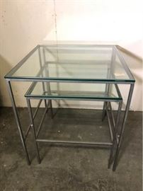 Metal Glass Stacking Tables
