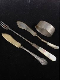 Sterling MOP Serving Pieces