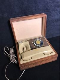 Vintage Rotary Phone in Case