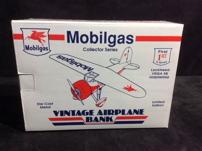 Bank Mobilgas Vintage Airplane