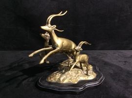 Cast Brass Antelopes