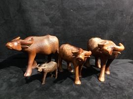 Monkey Pod Wooden Water Buffaloes