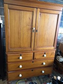 Antique Pine linen Press England