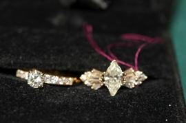 GIA Certified .54 ct Round Brilliant Diamond, Marquis Diamond