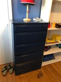 #28 (2) Blue painted chest of drawers - missing glides 25x14x41 $30 each
