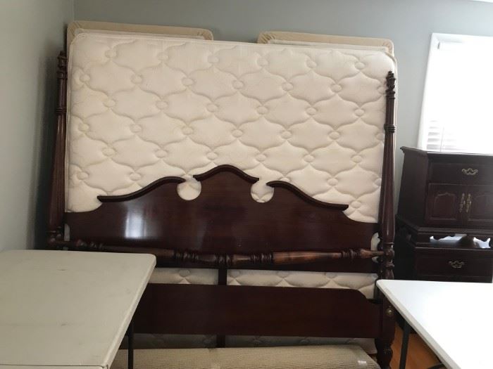#38 Thomasville king Size 4 poster bed - as is footboard $100.00 
#39 Full Size Mattress/Boxsprings $100.00
