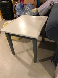 #54 Gray Base/White Top Wood Table 20x24x21 $20.00
