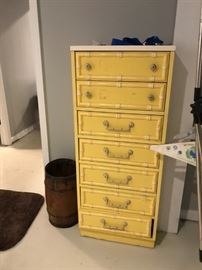 #60 7 drawer yellow chest of drawers 20x14x49 $45.00
