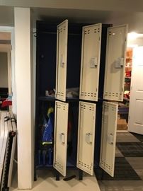 #61 6 door metal Lockers w/hanging rod in each Unit is one piece 35x18x78 $300.00

