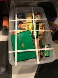 #104 bin of brio wood toys w some of the boxes $50.00
