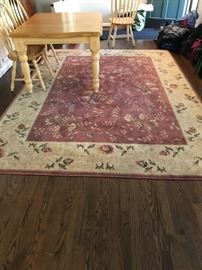 #3 machine made rug 94x130 Mauve/Cream floral rug $30.00
