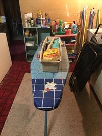 Cleaning supplies and ironing board!