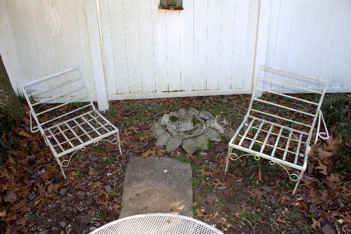 Iron patio chairs