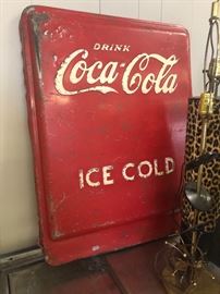 Authentic vintage Coca Cola cooler side! 