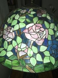 Close up of stained glass shade