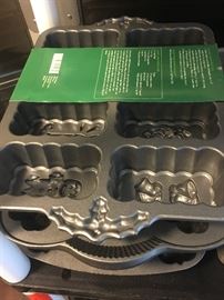 One of many decorative cake pans, some new