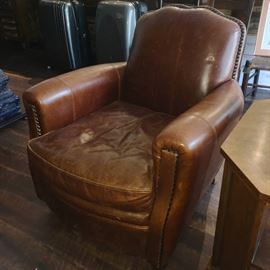 Leather occasional chair