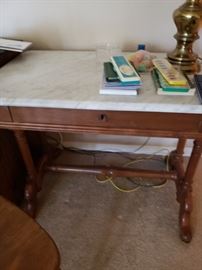 Antique Marble Top Desk
