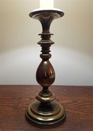 Solid brass, traditional style table lamp with 3-way light  31" tall (to top of shade).