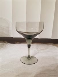 Mid Century smoky gray crystal champagne (or sherbet). 