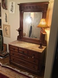 Marble top dresser