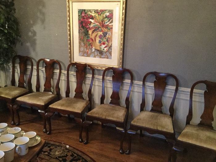 Made in England Hand carved Adams chairs