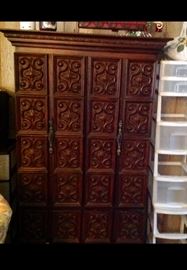 Carved storage cabinet  